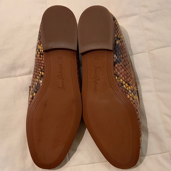 Sam Edelman leather Women's Snake Print Loafers - Picture 2 of 4